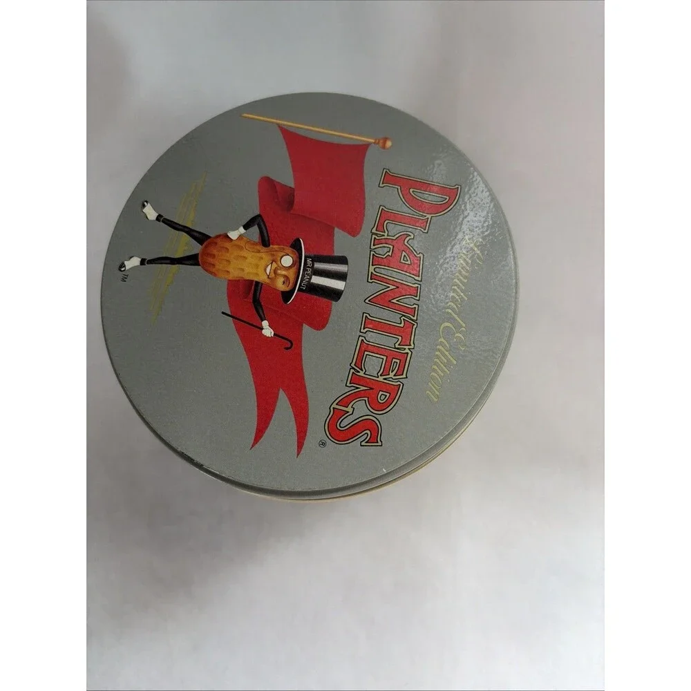 Planters Mr Peanut Limited Edition Vintage Metal Tin Salted Peanuts Storage Can